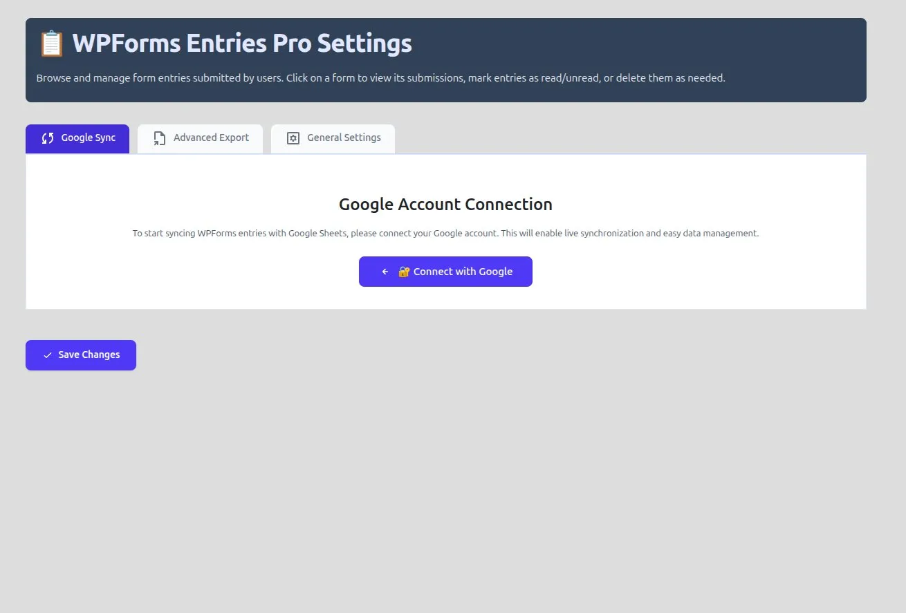 Syncing WPForms to Google Sheet
