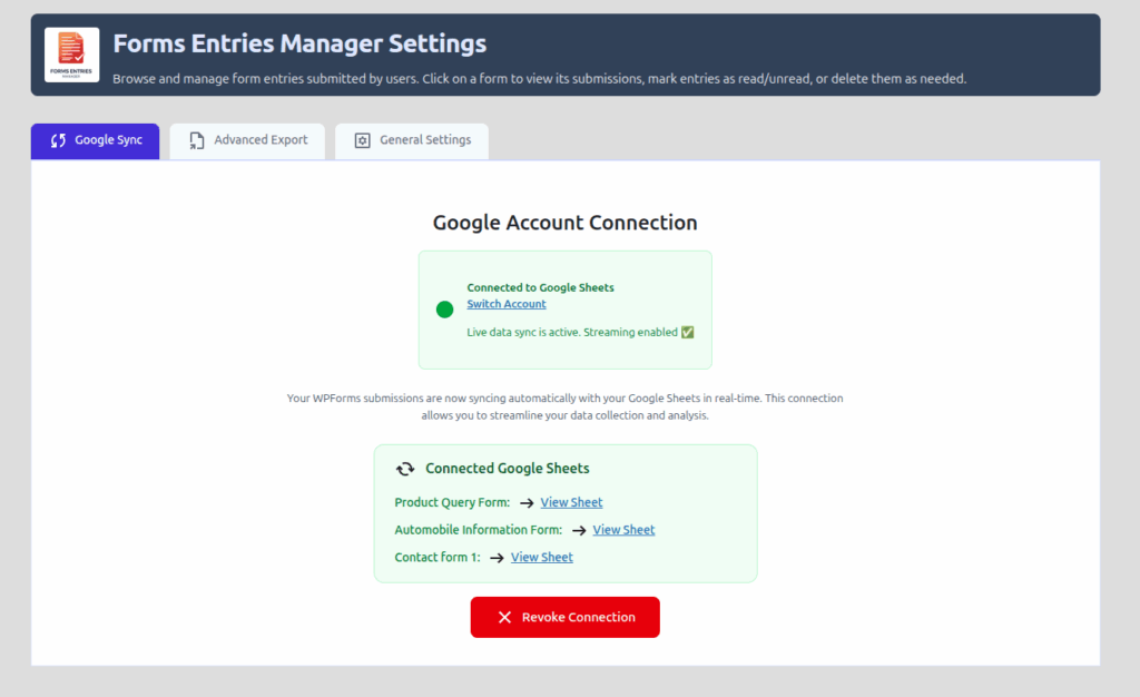 Real time data syncing